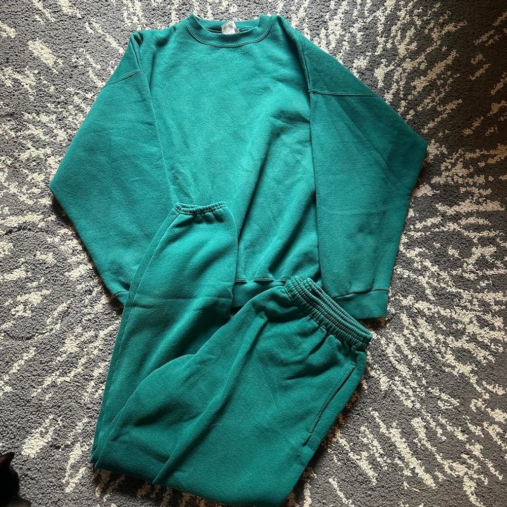 Vintage Franklin Sports Blank Tracksuit Matching Set Dark Sweatsuit Size 2XL